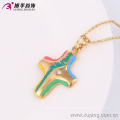 32385 Xuping new arrival wholesale 18k gold plated cross pendant colorful geometric jewelry